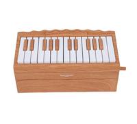 Alomejor Teclado Electrónico con Calendario de Piano Reproducible BT de 25 Teclas con 52 Canciones, 8 Instrumentos, Luces LED, Decoración de Escritorio de Música Recargable para el Hogar (Grano de