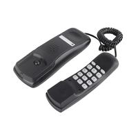 Alomejor Teléfono Fijo B629, Material ABS, Teléfono con Cable Montado en la Pared con Flash, Pausa, Funciones de Rellamada para Uso en la Oficina en el Hogar (Black)