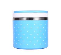 Alomejor Térmica Aislada de Acero Inoxidable para Contenedor de Almacenamiento de Alimentos Calientes con Asas Dobles para Facilitar su Transporte, Sello de Anillo de Silicona, Exterior de Material