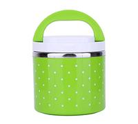 Alomejor Térmica con Aislamiento de Acero Inoxidable para Preservación del Calor Persistente, con Asas Dobles, Anillo de Silicona, Exterior de Material PP, Ideal para Picnics - 1 Capa