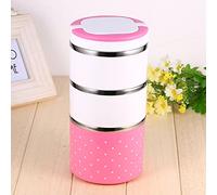 Alomejor Térmica de Acero Inoxidable con Aislamiento para Preservación del Calor para Almacenamiento de Alimentos, con Asas Dobles para Fácil Transporte, Sello de Anillo de Silicona, Ideal para Uso en