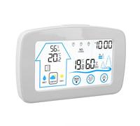 Alomejor Termómetro Higrómetro con Pantalla Digital Inalámbrica, Larga Distancia de Transmisión Inalámbrica para Interiores y Exteriores, Eficiente y Sensible (WHITE)