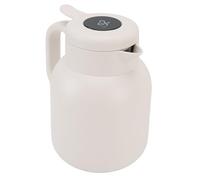 Alomejor Tetera Aislada Al Vacío con Infusor de Malla Fina, Tapa a Prueba de Fugas para café, té, Bebidas, Alta Seguridad para la Cocina del Hogar, Olla de Retención de Frío Caliente de Acero (WHITE)