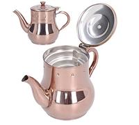Alomejor Tetera de Acero Inoxidable 304 con Tapa Integrada, Boquilla Curva Segura de Grado Alimenticio de 500 Ml para un Vertido Cómodo, Adecuada para la Hora del té en Familia