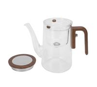 Alomejor Tetera de Vidrio con Separación de Agua Magnética Transparente, Tetera para té de Hojas Sueltas, Oficina, Hogar, 800ml