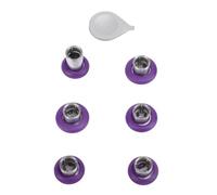 Alomejor Thumbstick Intercambiable para Series 2 Elegante Controlador de Juego Flexible Reemplazo de Thumbstick para Gamers Goma y Acero Inoxidable 6 Unidades (PURPLE)