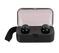 Alomejor TI8S Auriculares Inalámbricos Bluetooth Diseño Ergonómico con Caja de Carga para Deportes y Actividades Al Aire Libre Negro Portátil Mini 2 Unidades (Black)