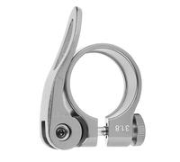 Alomejor Tija de Sillín de Titanio 31.8 mm para Bicicleta de Carretera y Montaña - Abrazadera de Aluminio con Cierre Rápido, Ligera y Resistente, Compatible con Cuadros de Carbono