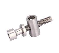 Alomejor Tija de Sillín para Bicicleta - Tornillo M5x30/35/40mm en Aleación de Titanio, Tija de Sillín Resistente con Tornillo de Fijación de Cabeza Redonda (M5x30-Titanio)