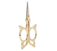 Alomejor Tijeras de Sastre de Acero Inoxidable de Estilo Antiguo, Tijeras Clásicas Europeas Duraderas para Bordado, álbumes de Recortes, Manualidades y Mano de Obra Fina (GOLD)