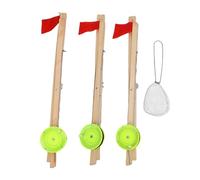 Alomejor Tip Ups Pesca en Hielo, Pesca en Hielo de Madera Bandera Tip Up Red Resistente para Recuperación Rápida Cuerda de Nylon de 50 M Alta Visibilidad para en Al Aire