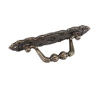 Alomejor Tirador para Cajón de Muebles de León de Hierro Retro, Resistente a la Corrosión, Ideal para Armario Estantería, 10,2 X 2 Cm, 4 Juegos, Bronce