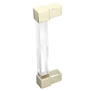 Alomejor Tiradores de Cajones Acrílicos Modernos, Material de Primera Calidad, Tiradores de Cajones de Cristal Fáciles de Instalar para Gabinetes de Cocina, Armario, 1 de Acrílicos para Gabinetes, 2
