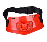 Alomejor Titular de la Pesca Cinturón de Pesca Cinturón de Lucha Cintura Rod Holder Barco Rock Caña de Pescar Holder Cintura Ajustable Fighting Belt Fish Tackle Accesorios(Rojo)