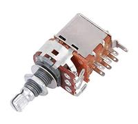 Alomejor Tono de bajo de la Guitarra Eléctrico Potentiómetro Pot de Control de Bote Longitud del Eje del Eje A500K, Plata (SILVER)
