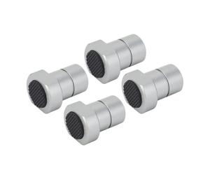 Alomejor Tope para Perros de Banco de Trabajo de Aluminio para Mesa MFT, Abrazadera para Perros de Banco Resistente para Carpintería con Almohadilla Antideslizante, 4 Piezas, Sujeción y Fijación de