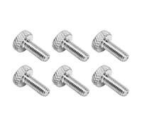 Alomejor Tornillo de Bloqueo de Cuerda de Puente Trémolo de 6 Piezas, Tornillos de Afinación Fina de Metal con Rosca M4 para Guitarra Eléctrica, con Material de Hierro de Primera Calidad (SILVER)