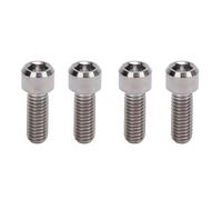 Alomejor Tornillo de Pinza de Freno de Disco de 4 Piezas, Aleación de Ti M6x16 Mm, Ligero, Resistente, Antiaflojamiento con Supresión de Deriva a Baja Temperatura, para Sistemas d (Color Ti)