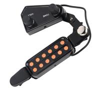 Alomejor Transductor magnético de 12 orificios de sonido con kit de afinador de tono de volumen para guitarra acústica
