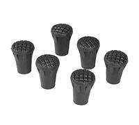 Alomejor Trekking Pole Tips, 6pcs Rubber Tips, Durable and Slip-Resistant, Senderismo, for Mountain Hiking and City Walking, Ideal for Hikers and Camping Enthusiasts