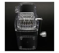 Alomejor Trituradora de Hielo Manual Portátil con Manivela para Uso Doméstico Al Aire Libre, Máquina Picadora de Hielo Raspada con Cuchillas de Acero Inoxidable para Fiestas, Capacidad de 1,25 L