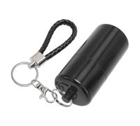 Alomejor Tubo de Almacenamiento de Metal Contenedor Hermético de Aluminio a Prueba de Agua para Viajes de Campamento Al Aire Libre, Almacenamiento de Llavero Compacto y Liviano, Adecuado para (BLACK)