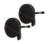 Alomejor Tubo Interior de Bicicleta 700x23c, Tubo de Bicicleta de Caucho Butílico con Válvula de 48 Mm con 2 Palancas de Neumáticos, para Bicicletas de Montaña y de Carretera