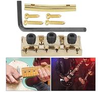 Alomejor Tuerca de Bloqueo de Cuerdas de Guitarra Eléctrica, Aleación de Zinc con Barra de Retención de Cabezal, Fácil Instalación para Guitarras de Puente de Arce (Oro (GE98))