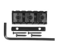 Alomejor Tuerca de Bloqueo de Cuerdas de Guitarra Eléctrica, Aleación de Zinc con Barra de Retención de Cabezal, Fácil Instalación para Guitarras de Puente de Arce (Negro (GE99))