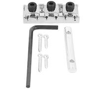 Alomejor Tuerca de Bloqueo de Cuerdas de Guitarra Eléctrica, Aleación de Zinc con Barra de Retención de Cabezal, Fácil Instalación para Guitarras de Puente de Arce (Plata (GE100))