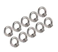 Alomejor Tuerca de Ojo de Elevación con Forma de Anillo Resistente a la Corrosión, 10 Uds., para Grúas de Ingeniería y Uso Marítimo (M8)