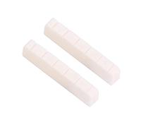 Alomejor Tuerca Guitarra eléctrica,Material Hueso Artificial Duradero Tuerca 6 Cuerdas 2 Piezas para reparación guitarristas Principiantes y Estudios