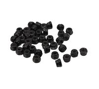 Alomejor Tuercas de Rueda Hexagonales, 40 Piezas de Forro de Nailon RC Tuercas de Rueda de Hierro para Coche de Escalada 1/18 (Negro)
