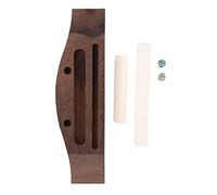 Alomejor Ukelele Puente de Carcasa de 4 Mm con Tuerca de Sillín y 2 Puntos de Sonido Piezas de Accesorios para Preamplificadores de Guitarra de 4 Cuerdas