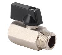 Alomejor Válvula de Bola de Agua del Grifo del Hogar, Válvula de Bola de Agua de Latón, Duradera, Segura y Confiable para Interruptor de Gas y Calentador de para Uso en Interiores (3/8)