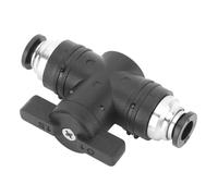 Alomejor Válvula de Conector Neumático Negra, Herramienta de Conexión Rápida de Doble Cara de Alta Presión para Sistemas de Aire, Hecha de Plástico y Cobre, 6-12 Mm (85.00)