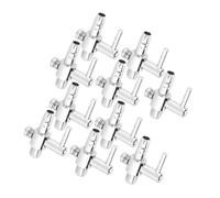 Alomejor Válvula de Control de Flujo de Bomba de Oxígeno de Acuario de Acero Inoxidable, 10 Piezas para Pecera, Válvula de Volumen de Aire Ajustable Duradera para Distribución de Bomba de Aire