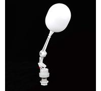 Alomejor Válvula de Flotador Duradera de Plástico para Tanque de Agua de Canal, Control de Nivel de Agua para Ganado Equino, Válvula de Flotador Blanca G1/2 de 2 Piezas, Aplicable para Tanque de