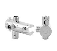 Alomejor Válvula Desviadora de Ducha de Baño de 3 Vías G1/2 Resistente Al Desgaste con Soporte para Ducha de Mano para Baño (Interfaz 2)
