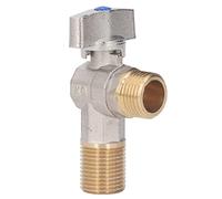 Alomejor Válvula Triangular de Latón con Forjado Integrado, Válvula de Cierre de ángulo de Flujo Grande para Baño de Cocina, Especificación de Rosca de 1/2 Pulgada (BLUE)