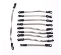 Alomejor Varilla de Enlace de Acero Inoxidable de 10 Piezas, Accesorios para Automóvil RC a Prueba de óxido con Mano de Obra Exquisita, Aptos para Automóvil RC Axial Wraith 90018 90020