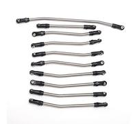 Alomejor Varilla de Enlace RC de Acero Inoxidable de 10 Piezas, Piezas de Mejora Resistentes a Prueba de óxido para Coche RC a Escala Axial Wraith 90018 90020 90031 90045 90056 1 10