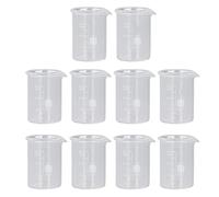 Alomejor Vaso de Laboratorio Medidor de 10 Piezas, Vasos de Vidrio de Borosilicato Premium con Capacidad de 25 Ml para Experimentos y Uso en la Cocina