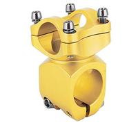 Alomejor Vástago de Bicicleta de Montaña de Aleación de Aluminio, Accesorio Duradero para Ciclismo de Carretera para Manillar de 25,4mm (25.4 Tallo Corto-Oro)