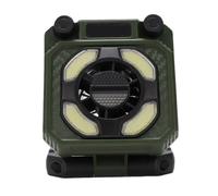 Alomejor Ventilador de Camping ABS e Imán con Pantalla LCD para Exteriores (DE Verde)