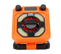 Alomejor Ventilador de Camping ABS e Imán con Pantalla LCD para Exteriores (ORANGE)
