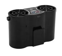 Alomejor Ventilador de Cintura Portátil, Ventilador Personal Portátil ABS con Salidas de Aire Duales de 3 Velocidades, Linterna Alimentada por USB para Acampar, Pescar, Andar en Bicicleta, Viajar,