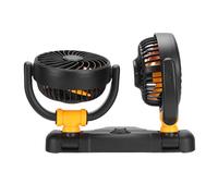 Alomejor Ventilador de Coche de Doble Cabezal, Ventilador de Coche Eléctrico ABS PP con 2 Velocidades, Cabezales Giratorios 360, Soporte Adhesivo para Sedán, SUV, RV, Camión, Refrigeración de