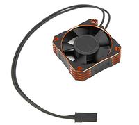 Alomejor Ventilador de Refrigeración de Motor de 35 Mm, Pequeño Ventilador de Refrigeración de Plástico de Aluminio Ligero con Conector JST para Motor sin Escobillas con Sensor de Coche (ORANGE)