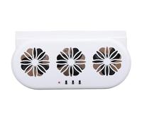 Alomejor Ventilador de Refrigeración para Ventilación de Coche, Enchufe USB Eficiente, 3 Salidas para Coche, SUV, Oficina, Hogar, ABS, 9,06 X 4,45 X 2,05 Pulgadas (WHITE)